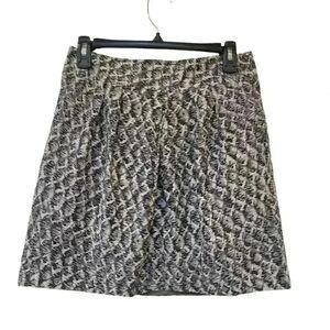 Banana Republic Women's Black, Gray & White Cotton/Silk Lined Short Skirt w Pock